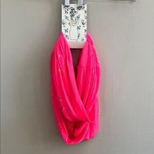 Fashion Scarf infinity loop style in neon pink